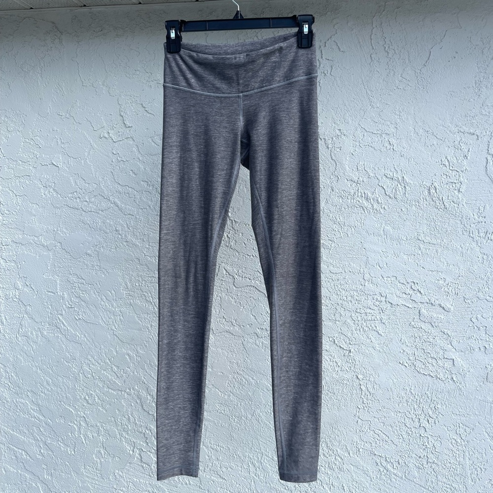 Lululemon Full Length Lounge Mid Rise Gray Leggings Size 4 Gray